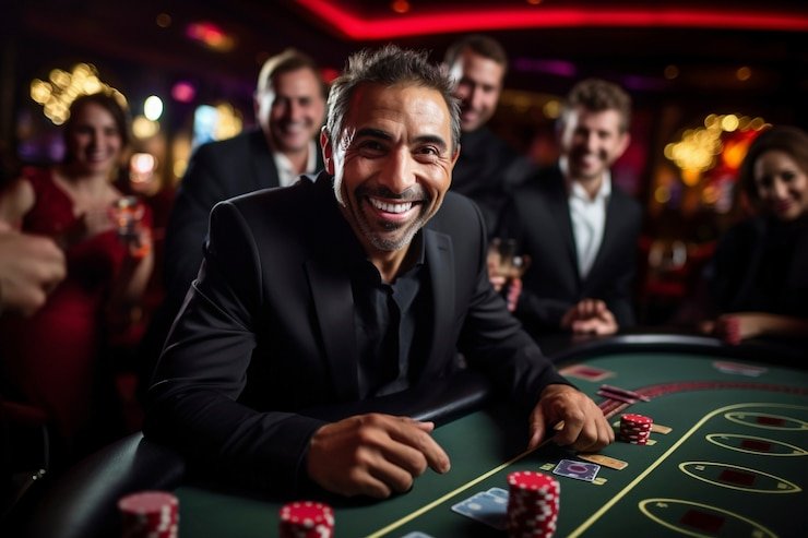 Blackjack table layout showing card positions and betting areas